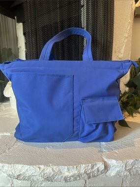 Ölend - Bright Blue Tote Bag with Front Pockets